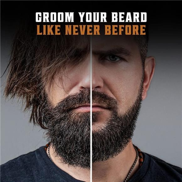 Beard Comb & Beard Brush Set for Men -Natural Boar Bristle Brush and Dual Action - Picture 6 of 6